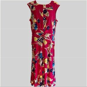 Ralph Lauren Dress NWT Red Floral Midi Dress 18